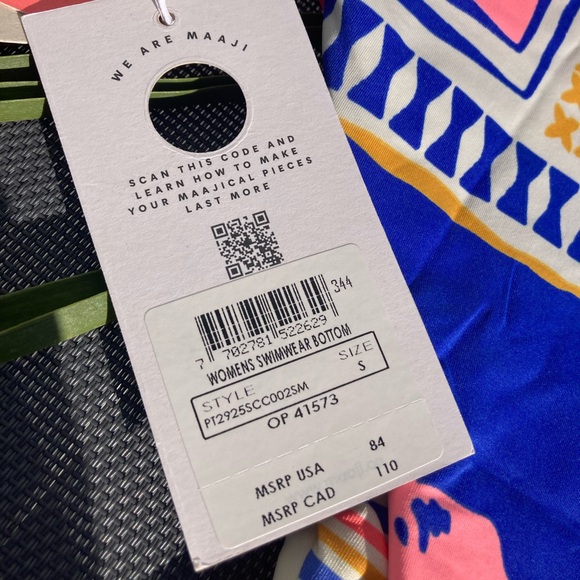 MAAJI x Anthro - Sully High Waist Reversible Cheeky Bikini Bottoms -S - Picture 12 of 15